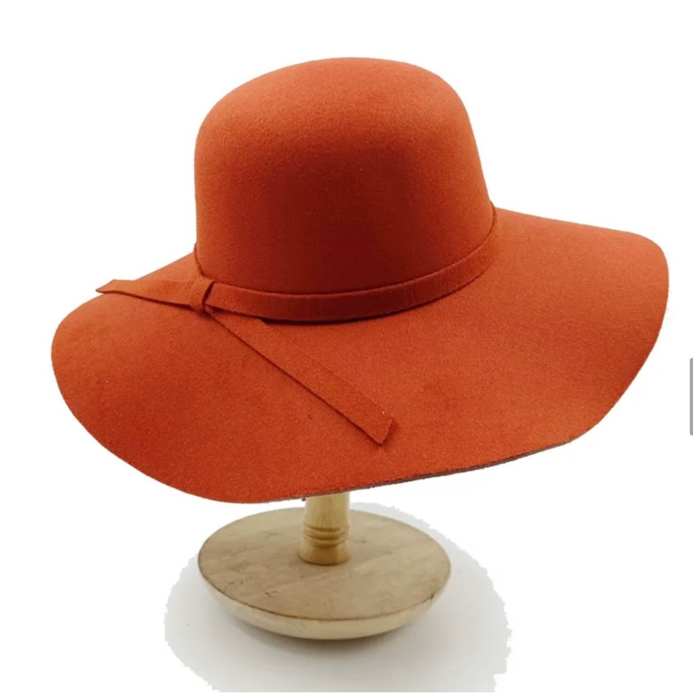 New Bloggers Favorite Bohemian Fall Vibes Wide Brim Felt Hat With Matching Trim - Picture 2 of 4